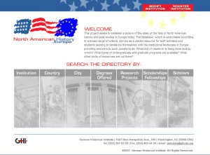 North American History in Europe Home Page