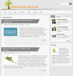 Women Owning Woodlands typical Topic page