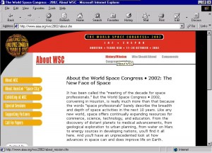 World Space Congress 2002 interior page